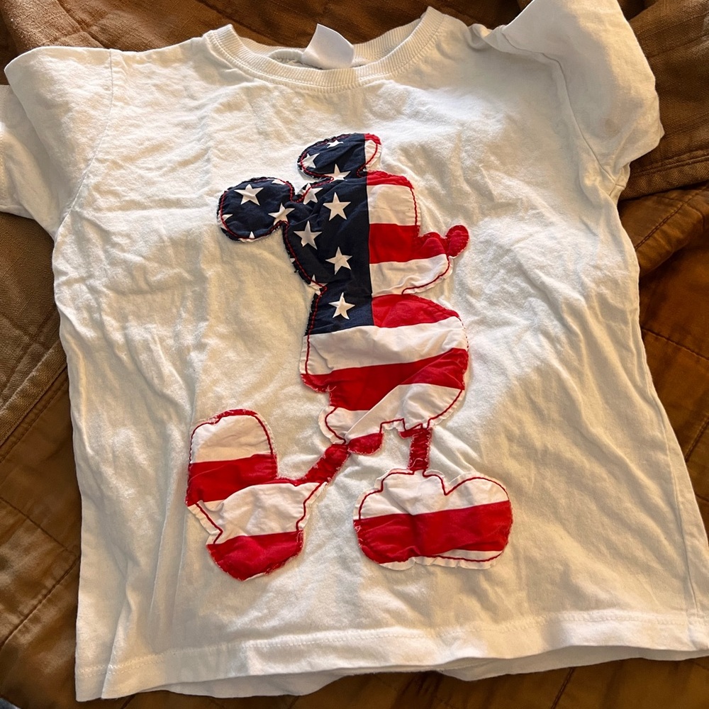 Zara Toddler Boy Mickey Mouse American Flag 4T